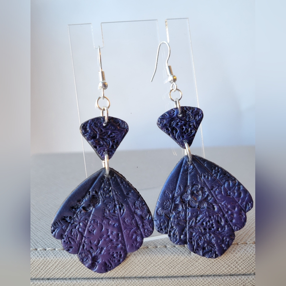 Chic Floral Purple Earrings